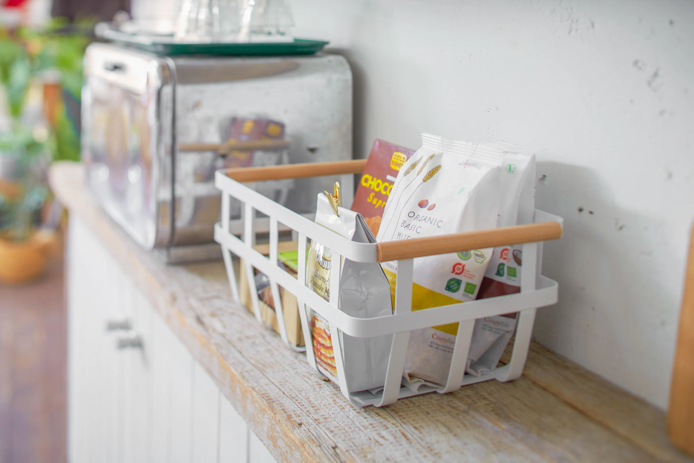 Storage Basket - Medium - Steel + Wood - Image 5