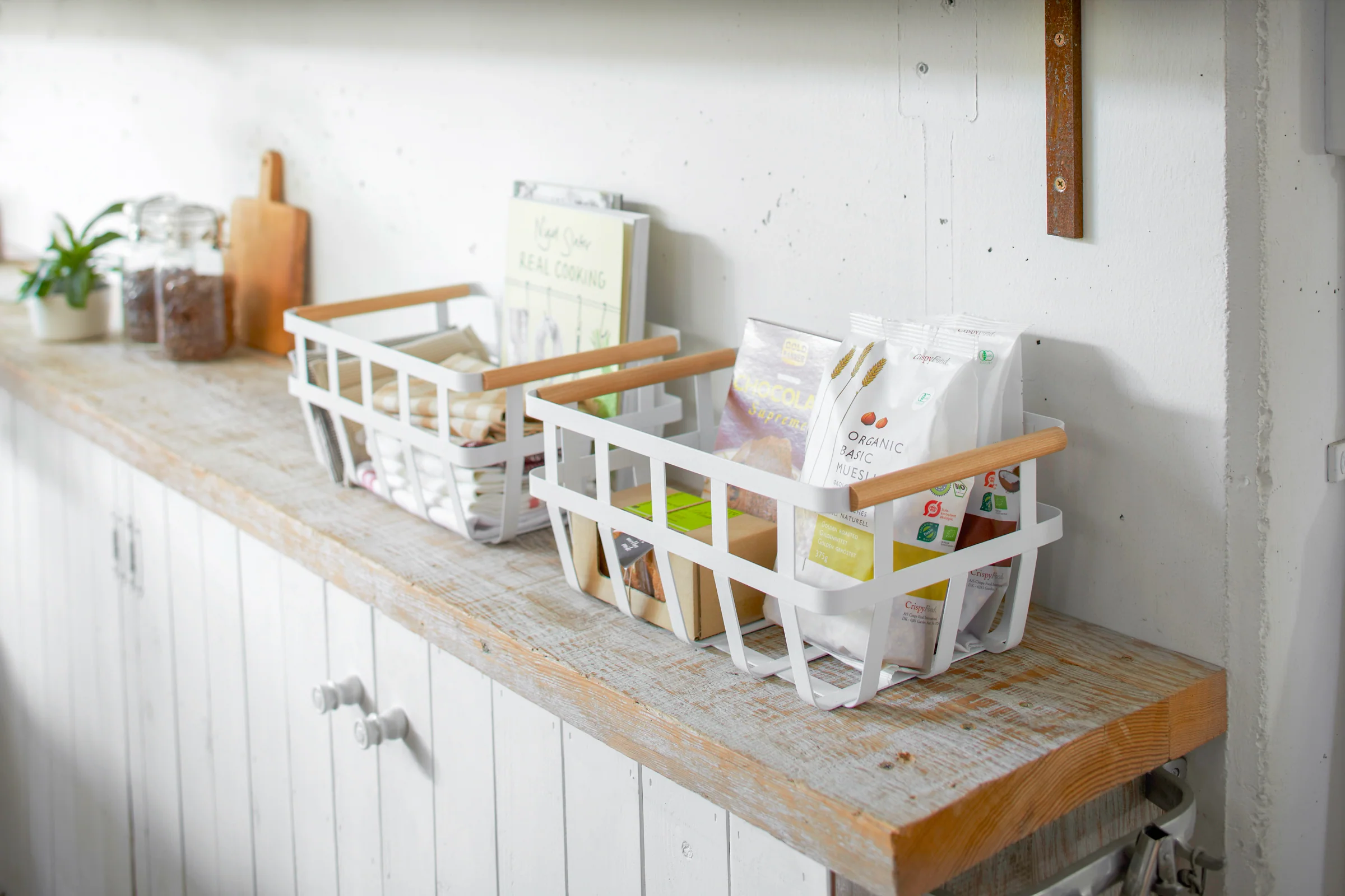 Storage Basket - Medium - Steel + Wood - Image 7